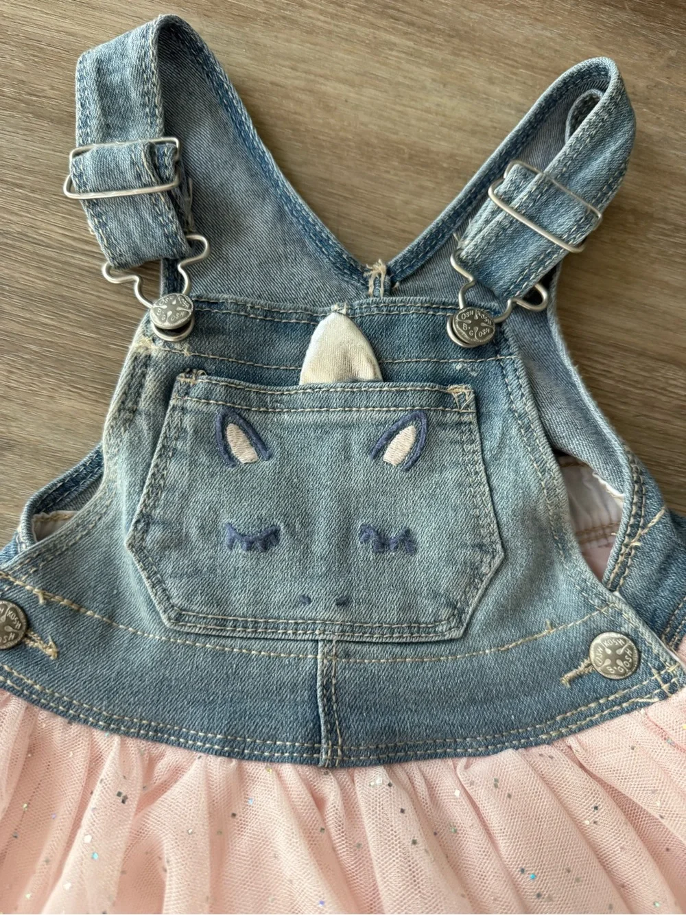 Bundle: OshKosh B'gosh Denim Unicorn Tutu Jumper AND matching jacket